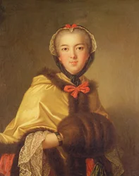 Portrait de Louis-Henriette de Bourbon-Conti, avec un manchon